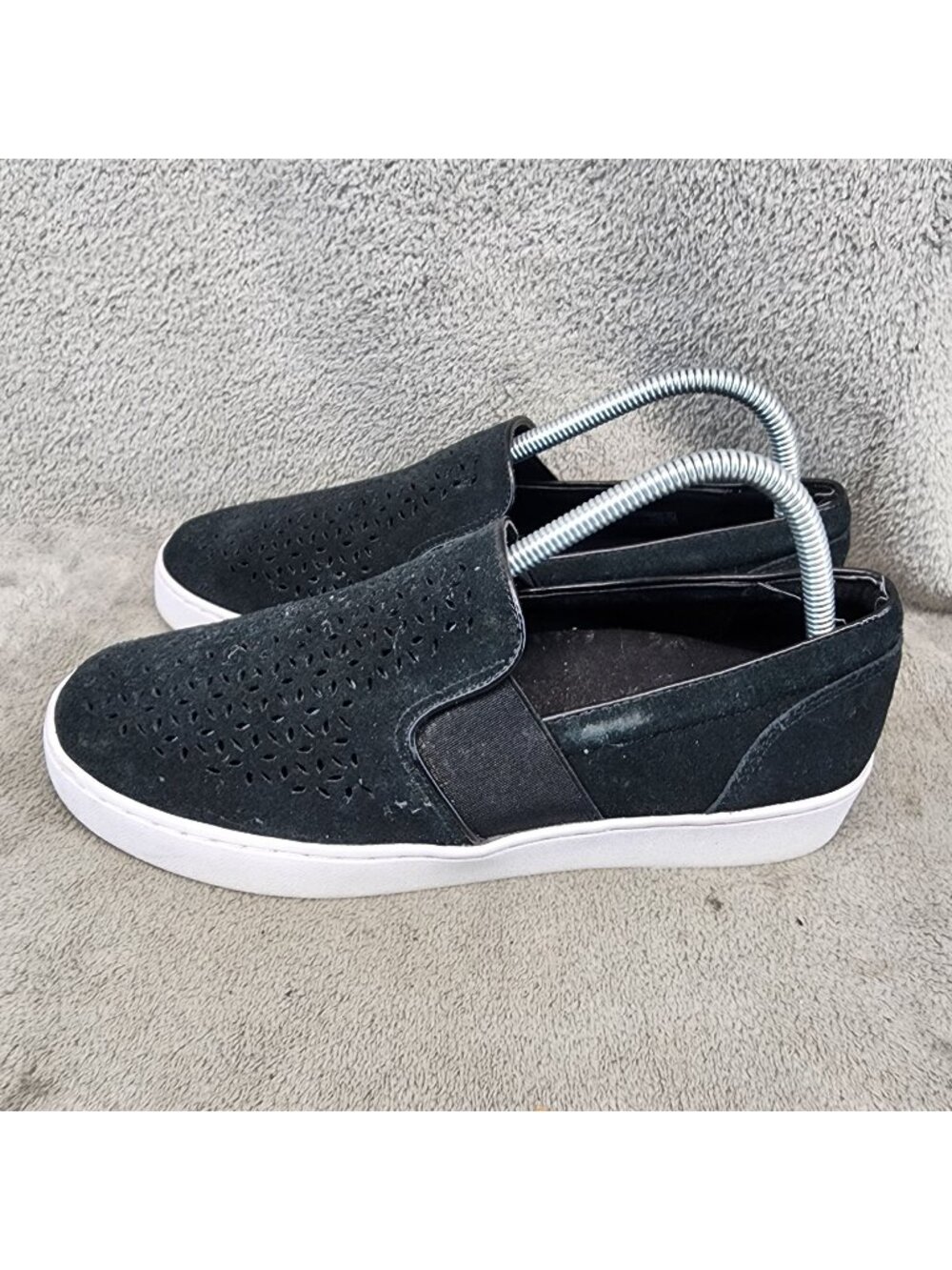 Vionic Shoes Womens Size 8.5 Kani Black Leather Slip On Sneakers *Read*